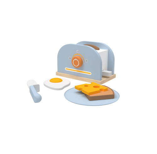 Forestoy wooden Pop up Wooden Toaster Set,Pretend Play Kitchen Playset