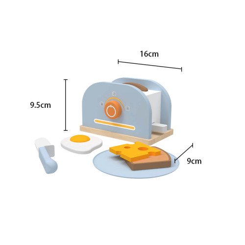 Forestoy  wooden Pop up Wooden Toaster Set,Pretend Play Kitchen Playset