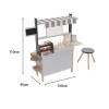 Forestoy 2 in 1 Kids Play Kitchen and Restaurant Cafe Wooden Pretend Cooking Toy