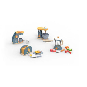 Forestoy Play Kitchen Accessories Wooden Blender Set Toy Pretend Play Food Sets for Kids