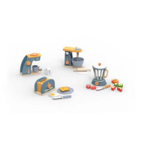 Forestoy Play Kitchen Accessories Wooden Blender Set Toy Pretend Play Food Sets for Kids