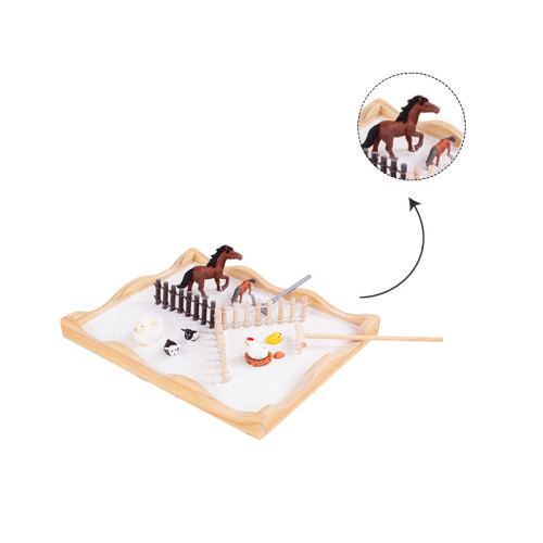 FORESTOY Zen Garden Kit for Desk | Eco-friendly, Compact | Wood | Office decor, meditation | Custom