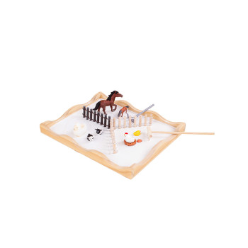 FORESTOY Zen Garden Kit for Desk | Eco-friendly, Compact | Wood | Office decor, meditation | Custom