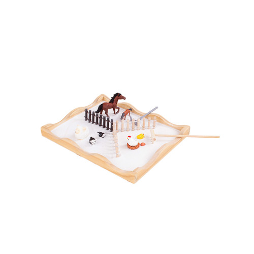 FORESTOY Zen Garden Kit for Desk | Eco-friendly, Compact | Wood | Office decor, meditation | Custom