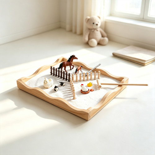 FORESTOY Zen Garden Kit for Desk | Eco-friendly, Compact | Wood | Office decor, meditation | Custom