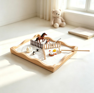 FORESTOY Zen Garden Kit for Desk | Eco-friendly, Compact | Wood | Office decor, meditation | Custom