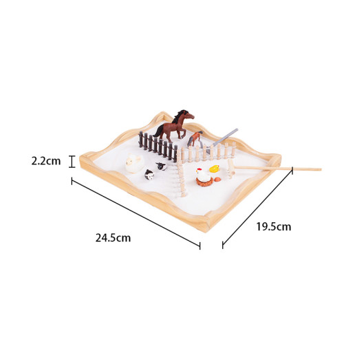FORESTOY Zen Garden Kit for Desk | Eco-friendly, Compact | Wood | Office decor, meditation | Custom