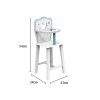 Forestoy Doll High Chair for 18-Inch Dolls Wooden Pretend Play Doll High Chair "Butterfly"