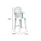 Forestoy Doll High Chair for 18-Inch Dolls Wooden Pretend Play Doll High Chair 