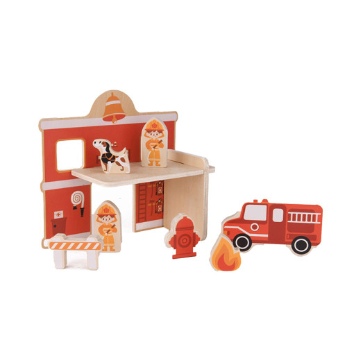 Forestoy Wooden Playset "Fire Station" Toy Playset