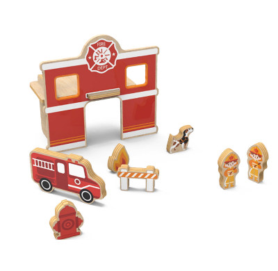 Forestoy Wooden Playset "Fire Station" Toy Playset
