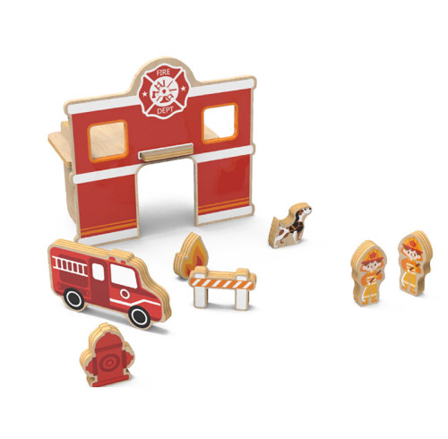 Forestoy Wooden Playset "Fire Station" Toy Playset