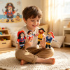 Forestoy Wooden Finger Puppets Set "Pirates" 4pcs Small Toys for Kids Fingers