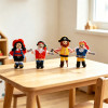 Forestoy Wooden Finger Puppets Set "Pirates" 4pcs Small Toys for Kids Fingers