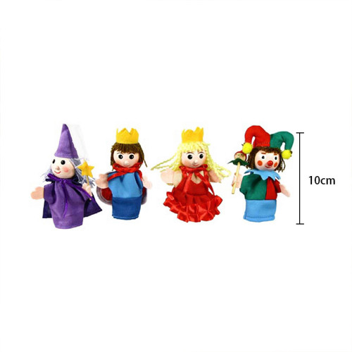 Forestoy Wooden Finger Puppets Set "Castle" 4pcs Wooden Pretend Toy Finger Puppets