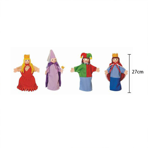 Forestoy Wooden Hand Puppets Set "Story in the Castle" 4pcs Kids Storytelling Puppets