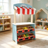 Forestoy Wooden 2 in 1 Theatre & Shop Wooden Play Shop and Theatre