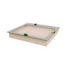 2 in 1 Multifunctional Wooden Sandbox Outdoor Wooden Sandpit with Wooden Car Toys