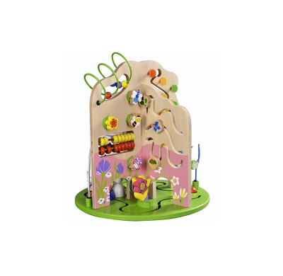 Wooden Activity Cube Toy | Beads & Mazes | (Wood, 43.5x39cm, Educational) | Kids Customization