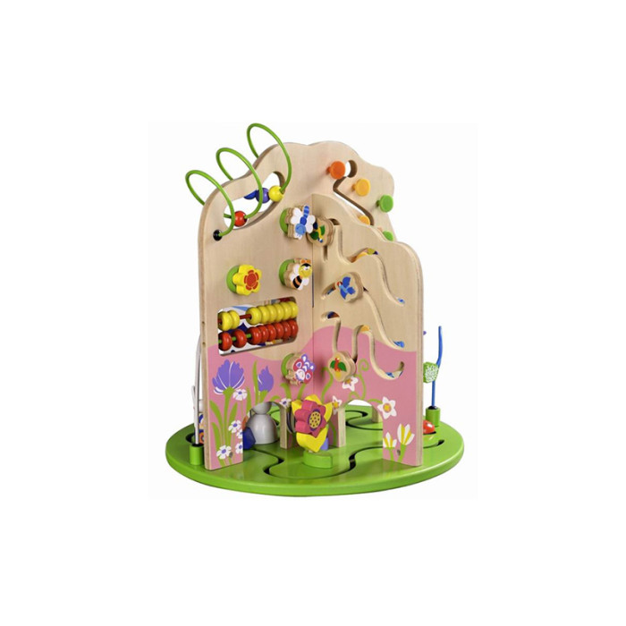 Wooden Activity Cube Toy | Beads & Mazes | (Wood, 43.5x39cm, Educational) | Kids Customization