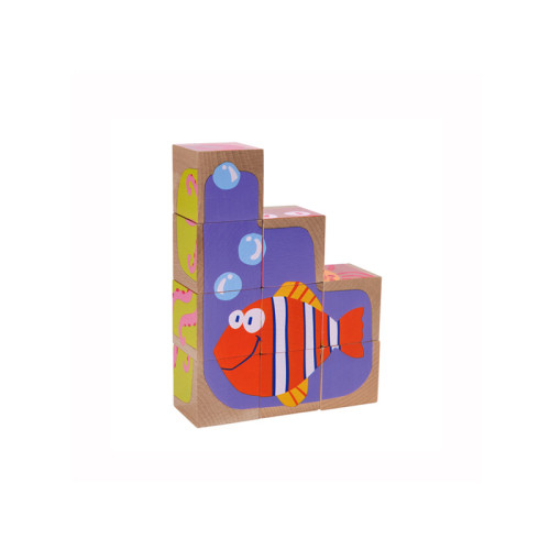 Ocean Wooden Block Cube Puzzle | Assembles Diverse Sea Creatures | Play |Customization