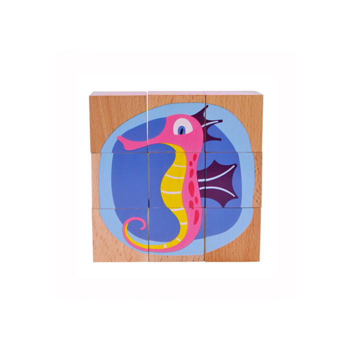 Ocean Wooden Block Cube Puzzle | Assembles Diverse Sea Creatures | Play |Customization