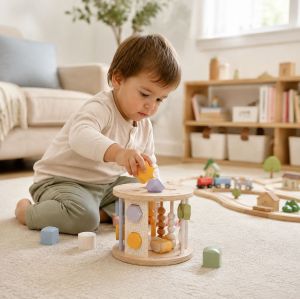 Wooden Shape Sorter Classic Montessori Learning Toy Ages 3+