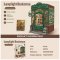 DIY Book Store Kit Laser Cut Wood Puzzle Toy with LED Lights, Miniature 3D Wooden Book Nook for Shelf Decor