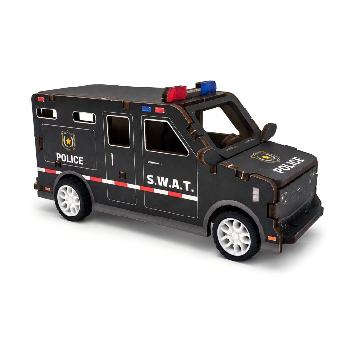 3D Wooden Puzzle SWAT Vehicle Toy
