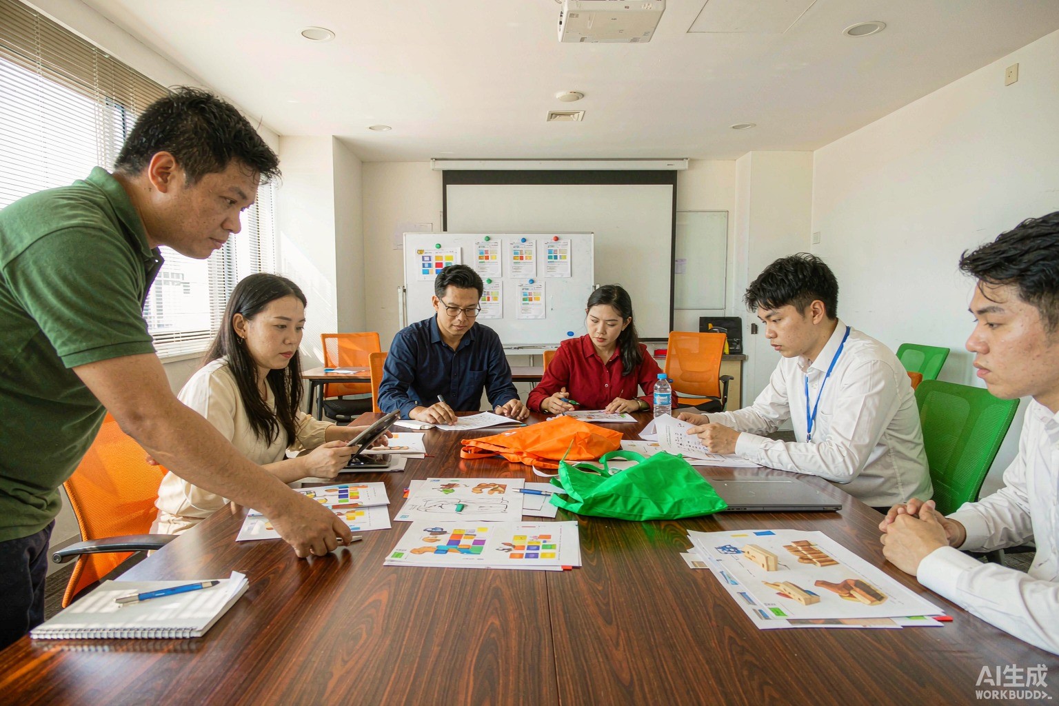 Brand team and factory product team comparing OEM and ODM product roadmaps in a meeting room