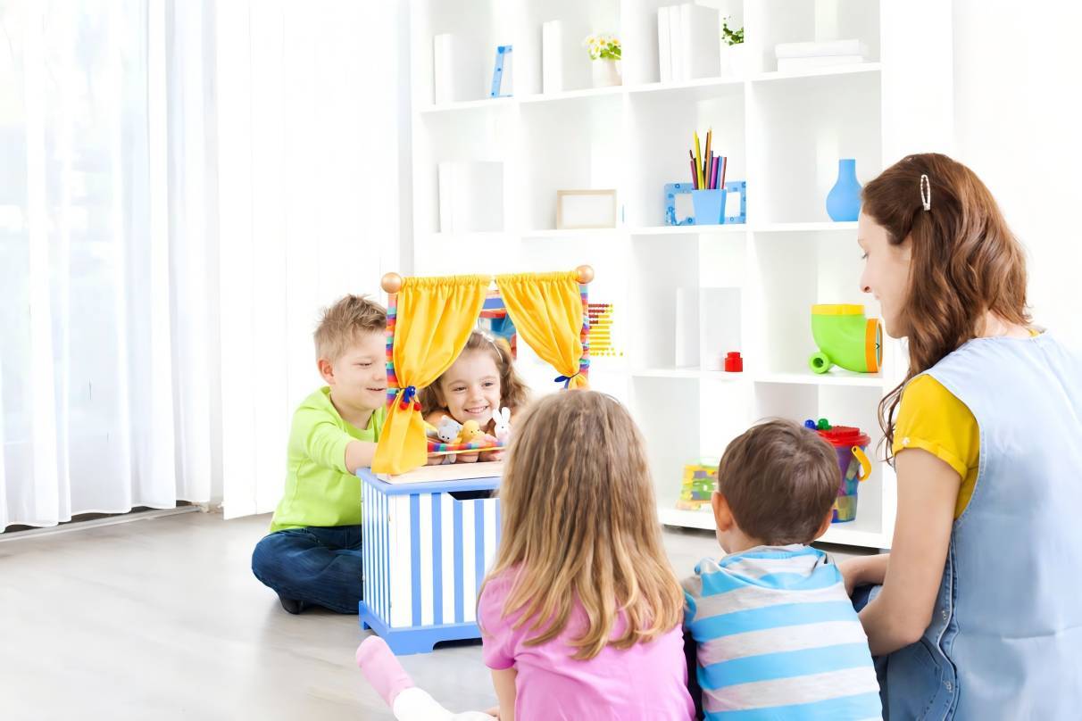 Children learning together in a classroom setting