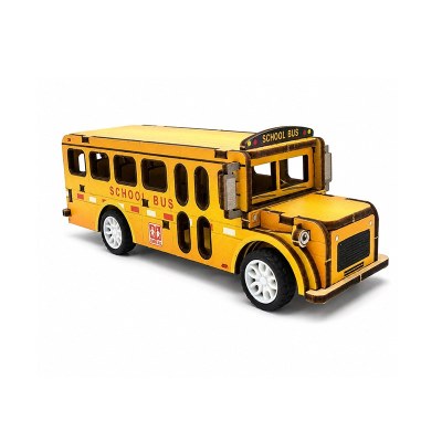 3D Wooden Puzzle School Bus Toy