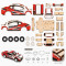 3D Wooden Puzzle Racing Car Toy