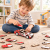 3D Wooden Puzzle Racing Car Toy