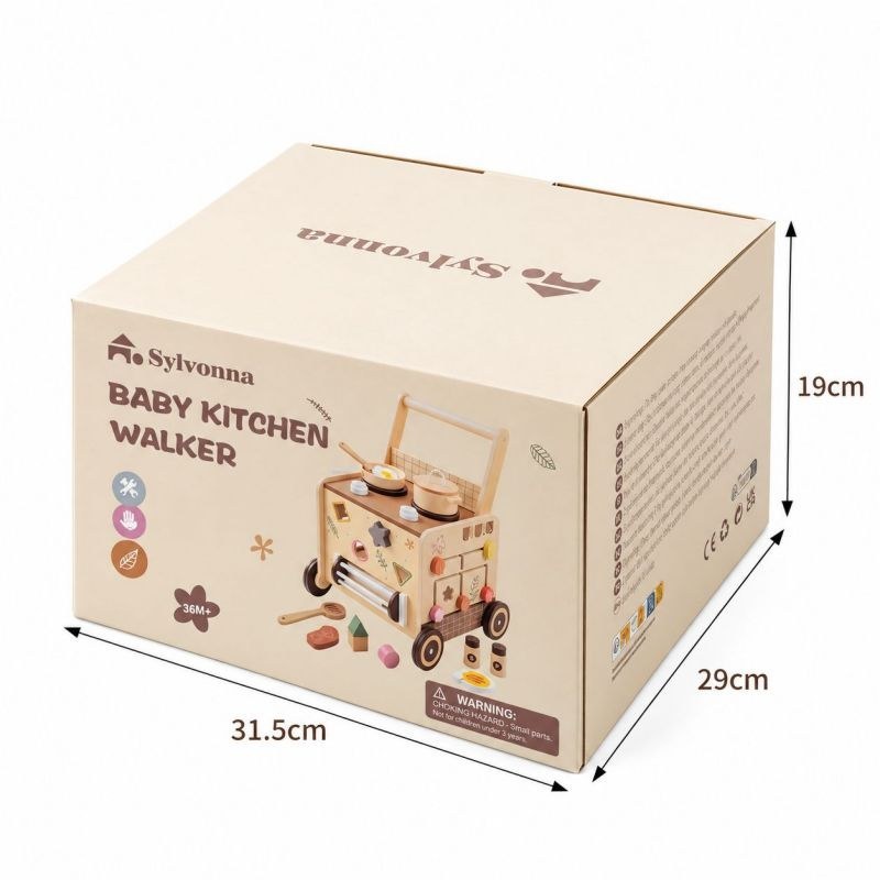 Color box packaging 31.5 x 29 x 19 cm for the wooden baby kitchen walker