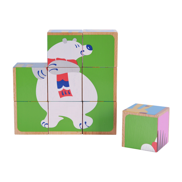 Wooden Block Puzzles Toddlers Kids Toys Montessori Learning Games Educational Interactive Toys for 3 4 5 Preschool 6 Puzzles in 1