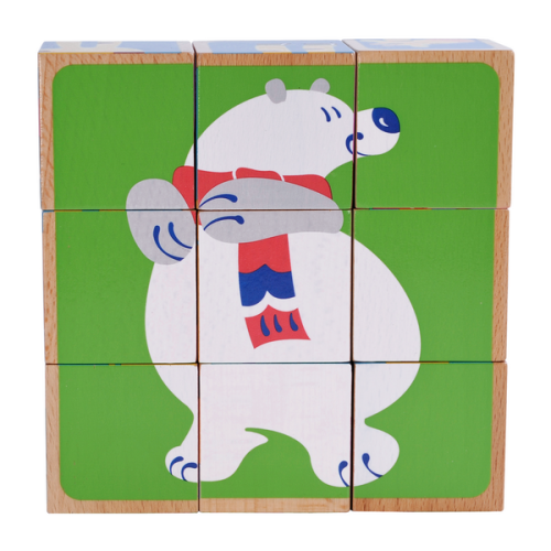 Wooden Block Puzzles Toddlers Kids Toys Montessori Learning Games Educational Interactive Toys for 3 4 5 Preschool 6 Puzzles in 1