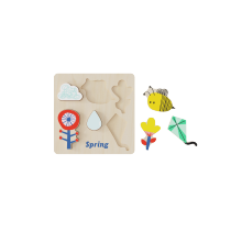 Wooden Chunky Puzzles Seasons, Spring Summer Autumn Winter Puzzle Toys Montessori Puzzles
