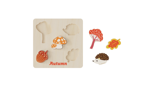 Wooden Chunky Puzzles Seasons, Spring Summer Autumn Winter Puzzle Toys Montessori Puzzles