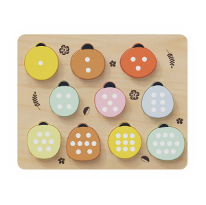 Wooden Ladybugs Counting Puzzle Montessori Counting Toys for Toddlers Learning Education Toy