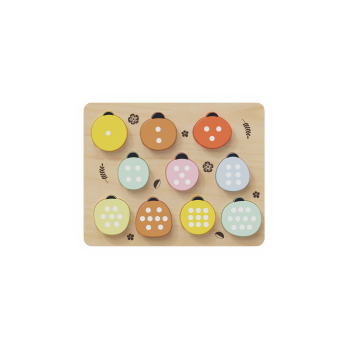 Wooden Ladybugs Counting Puzzle Montessori Counting Toys for Toddlers Learning Education Toy
