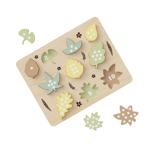 Wooden Ladybugs Counting Puzzle Montessori Counting Toys for Toddlers Learning Education Toy