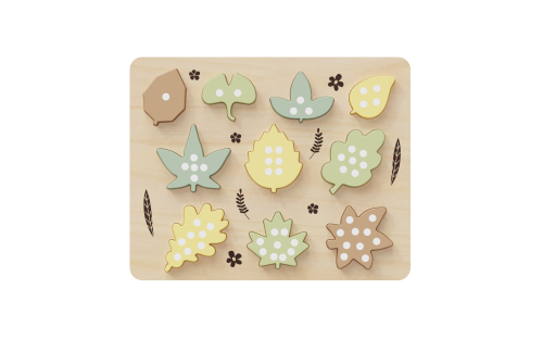 Wooden Counting Puzzle Leaves Montessori Number Counting Toys for Toddlers Learning Education Toy