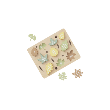 Wooden Counting Puzzle Leaves Montessori Number Counting Toys for Toddlers Learning Education Toy