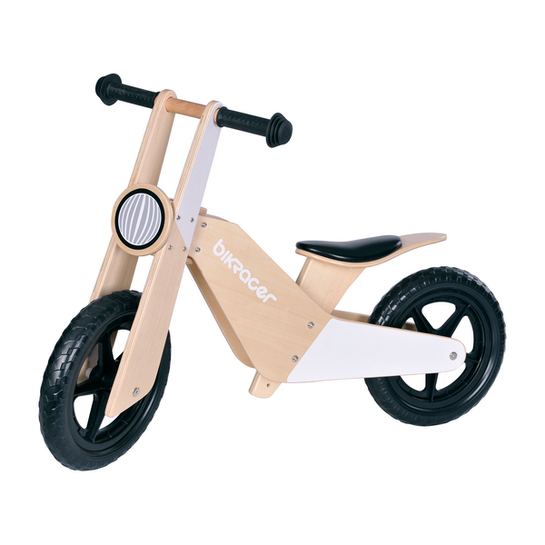 Wooden Balance Bike for Toddlers 2-4 Years Old Toddler Kids Balance Bike with PU Seat and 3 Adjustable Seat Heights And Skid Proof Handle