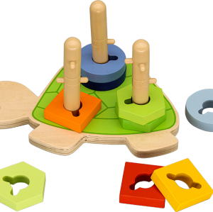 Sorting Turtle Wooden Geometric Sorting & Stacking Toy Montessori Shape Sorter Baby Toys