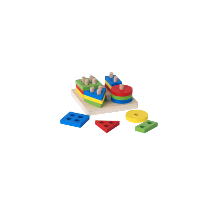 Wooden Sorting Stacking Montessori Toys, Shape Color Recognition Blocks Matching Puzzle