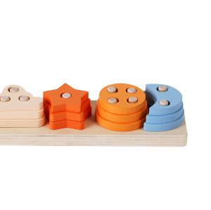 Shape Sorting Board & Stacking Toys for Toddlers Montessori Puzzles