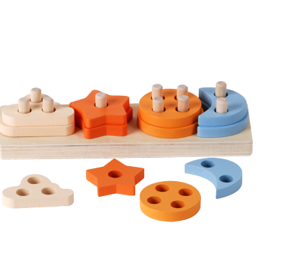 Shape Sorting Board & Stacking Toys for Toddlers Montessori Puzzles