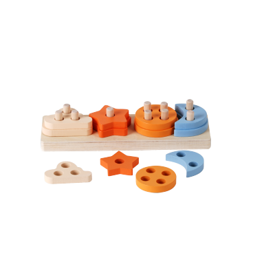 Shape Sorting Board & Stacking Toys for Toddlers Montessori Puzzles